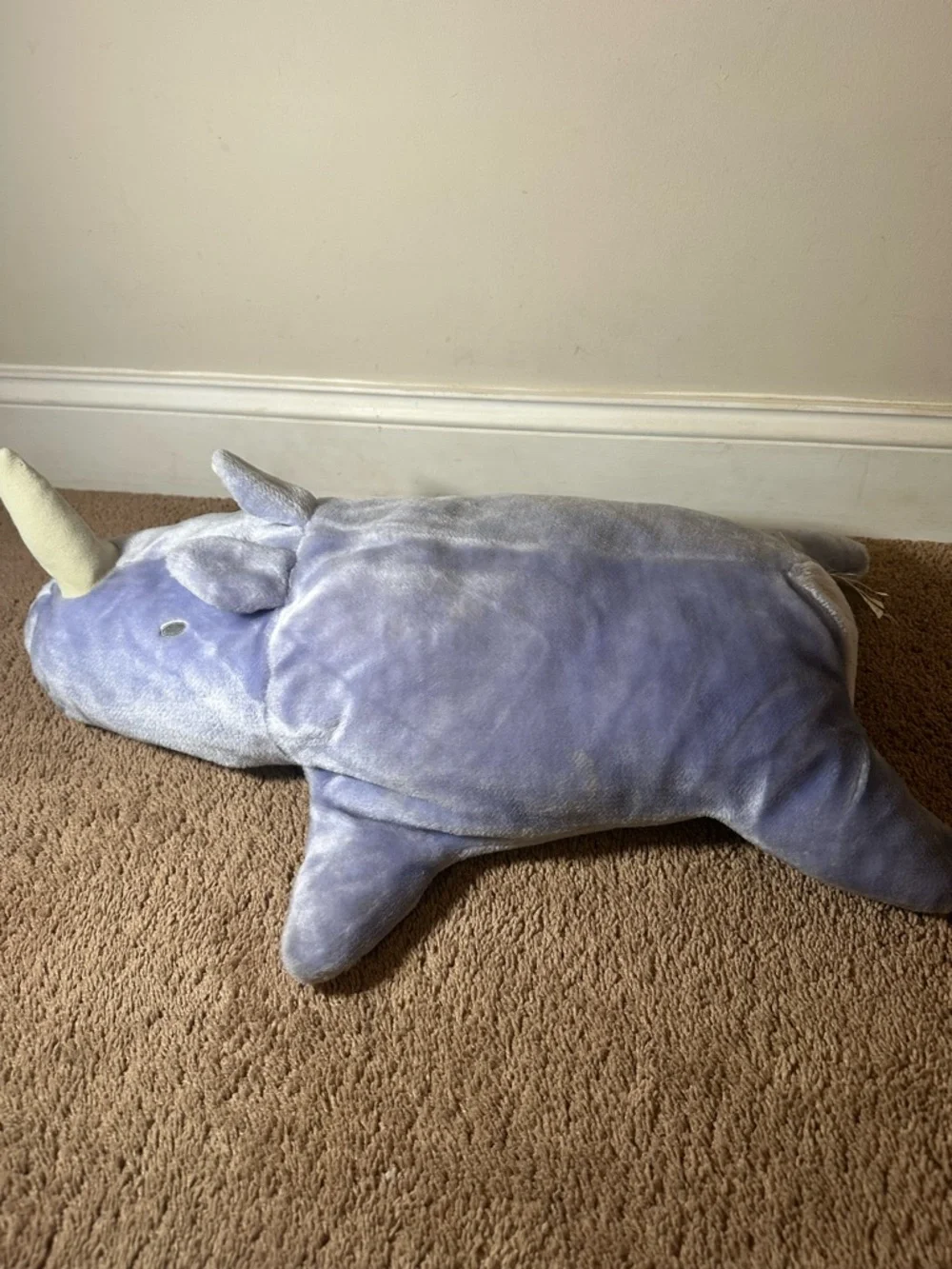 Carters John Lennon Real Love Purple Rhino Plush Pillow 25
